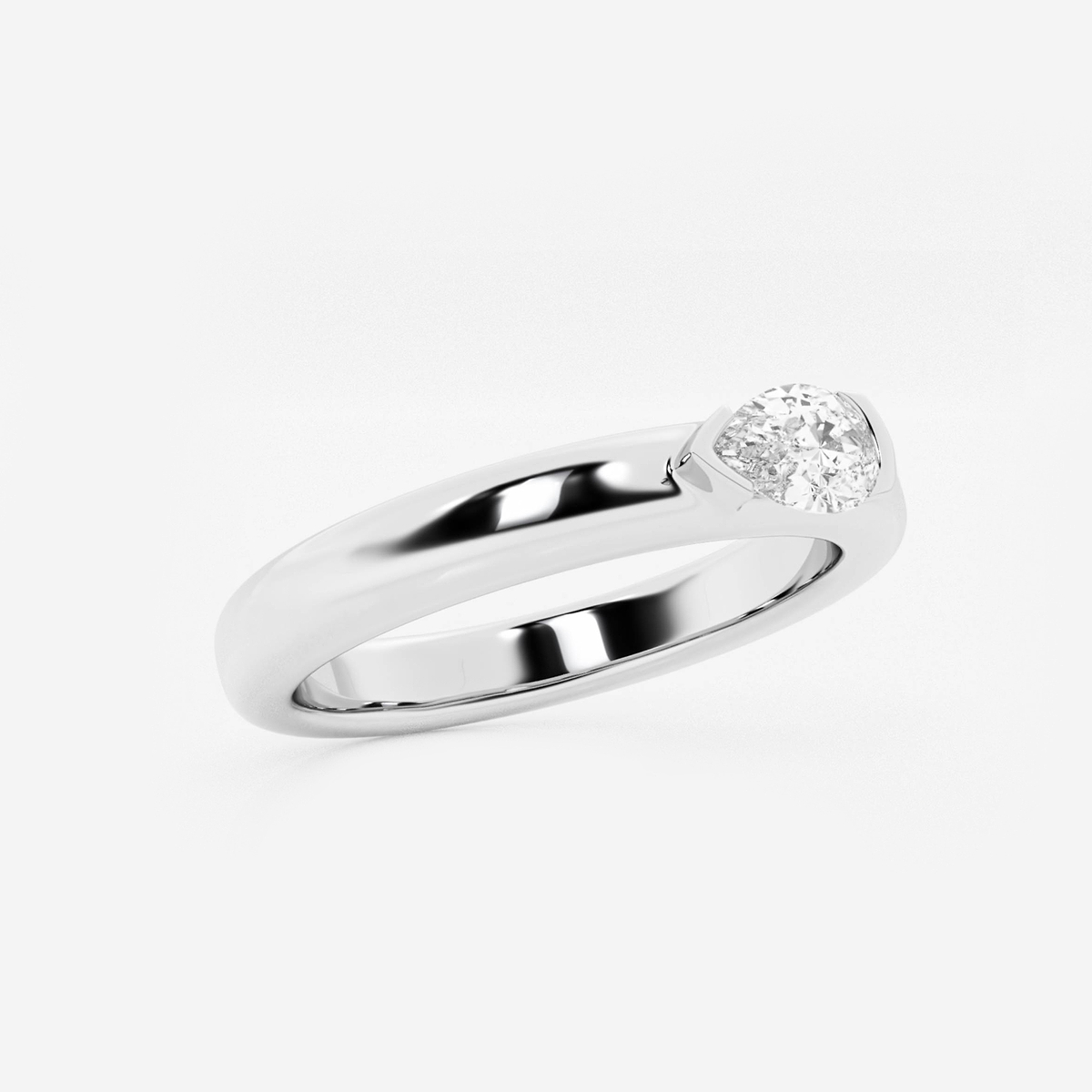 Additional Image 1 for  näas 1/2 ctw Pear Lab Grown Diamond East-West Stackable Ring